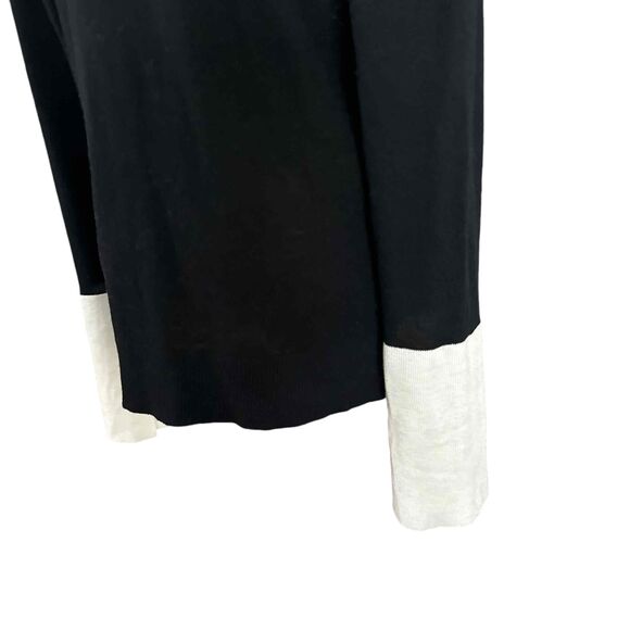 Fate Black Womens Sweater Long Sleeve Color Blocked Cuffs Boat Neck Medium - Picture 7 of 15
